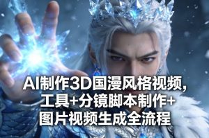 AI制作3D国漫风格视频,工具+分镜脚本制作+图片视频生成全流程-精品虚拟资源库
