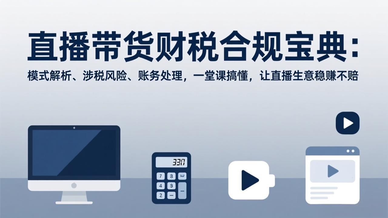 直播带货财税合规宝典：模式解析、涉税风险、账务处理，一堂课搞懂，让直播生意稳赚不赔-精品虚拟资源库