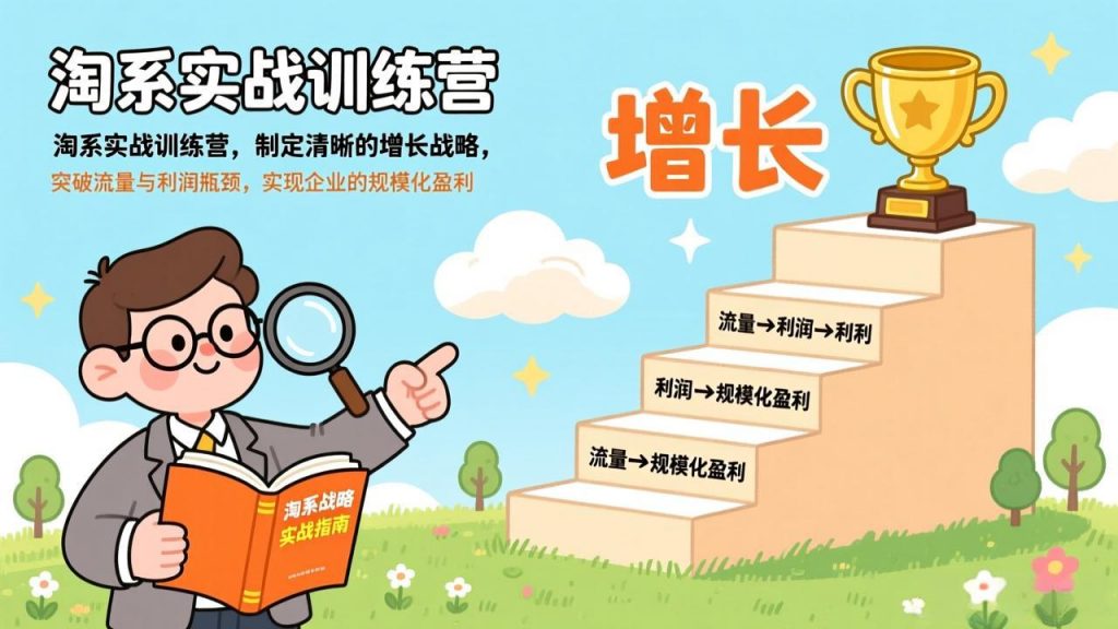 淘系实战训练营，制定清晰的增长战略，突破流量与利润瓶颈，实现企业的规模化盈利-精品虚拟资源库
