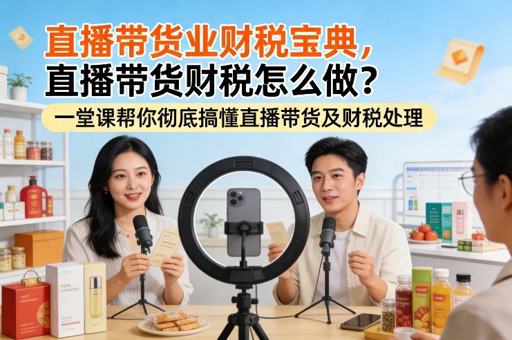 直播带货业财税宝典，直播带货财税怎么做？一堂课帮你彻底搞懂直播带货及财税处理-精品虚拟资源库