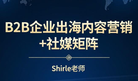 shirle老师·B2B企业出海内容营销+社媒矩阵-精品虚拟资源库
