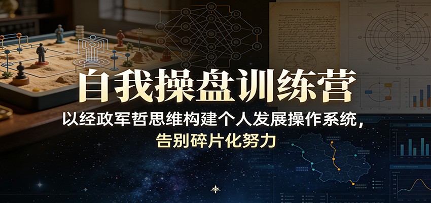 自我操盘训练营：以经政军哲思维构建个人发展操作系统，告别碎片化努力-精品虚拟资源库
