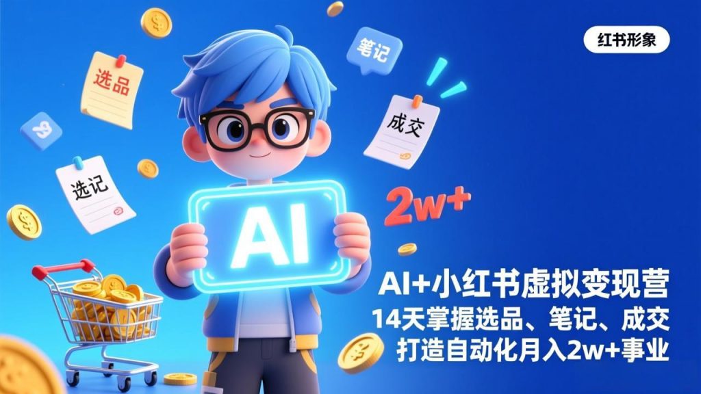 AI+小红书虚拟变现营(完结-精品虚拟资源库