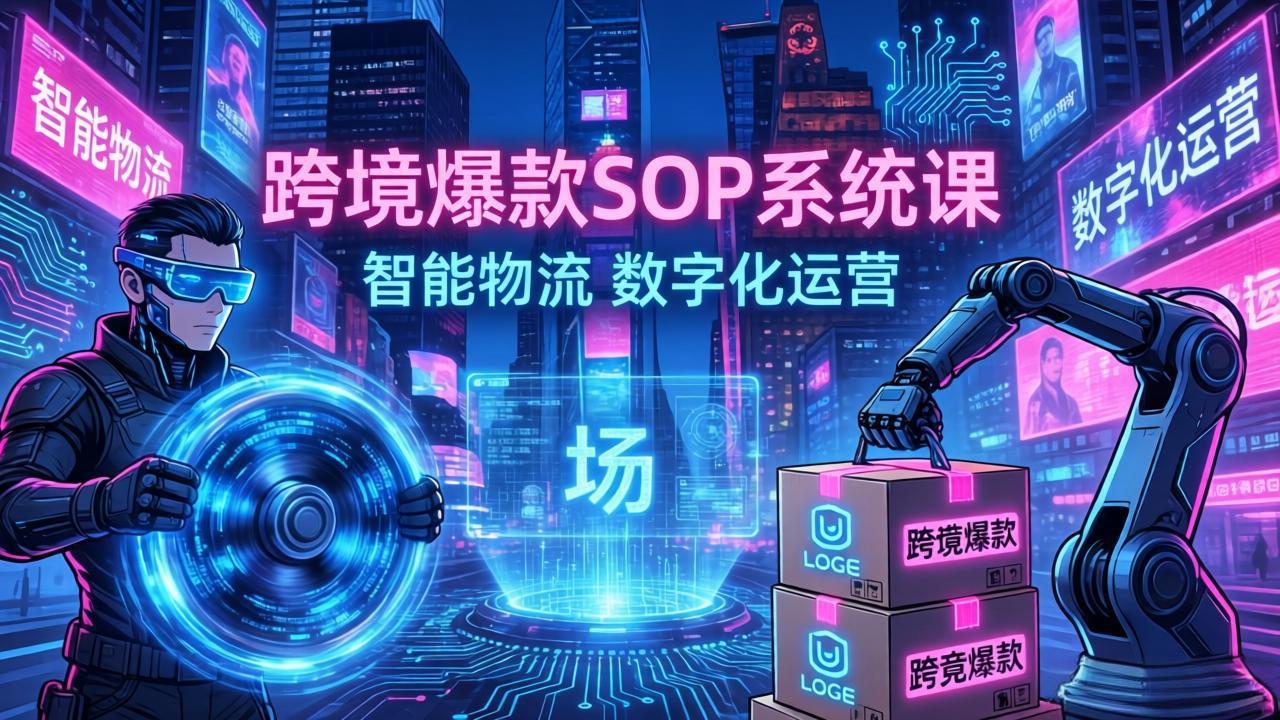 跨境爆款SOP系统课,“内容飞轮+精准投放+AI自动化”为核心,拆解“人×货×场”黄金公式-精品虚拟资源库