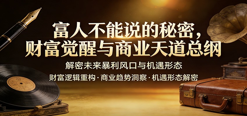 富人不能说的秘密，财富觉醒与商业天道总纲，解密未来暴利风口与机遇形态-精品虚拟资源库