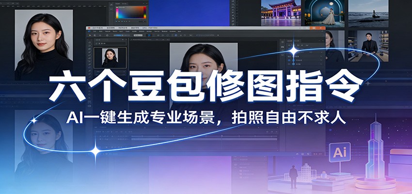 六个豆包修图指令：AI 一键生成专业场景，拍照自由不求人-精品虚拟资源库