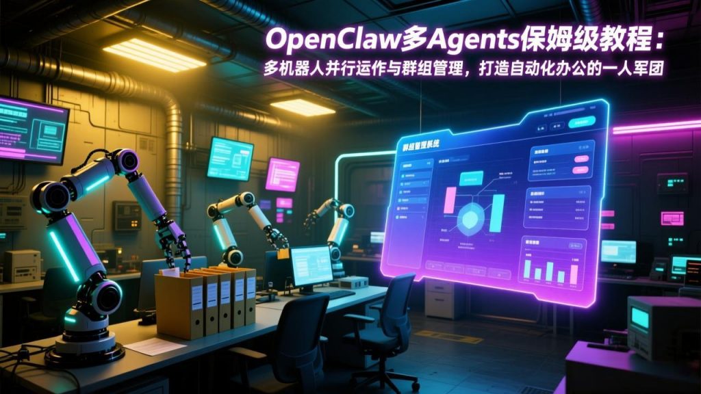 OpenClaw多Agents保姆级教程：多机器人并行运作与群组管理，打造自动化办公的一人军团-精品虚拟资源库