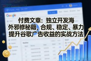 付费文章：独立开发海外邪修秘籍，合规、稳定、暴力提升谷歌广告收益的实战方法-精品虚拟资源库