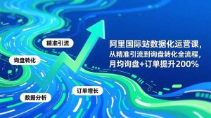阿里国际站数据化运营课-3月，从精准引流到询盘转化全流程，月均询盘+订单提升200%-精品虚拟资源库