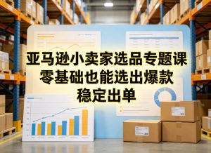 亚马逊小卖家选品专题课，零基础也能选出爆款，稳定出单-精品虚拟资源库