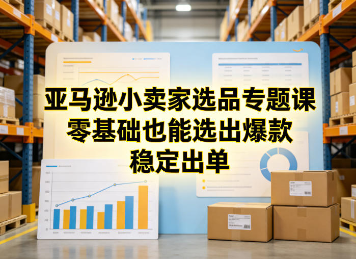 亚马逊小卖家选品专题课，零基础也能选出爆款，稳定出单-精品虚拟资源库