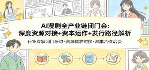 AI漫剧全产业链闭门会：深度资源对接+资本运作+发行路径解析-精品虚拟资源库