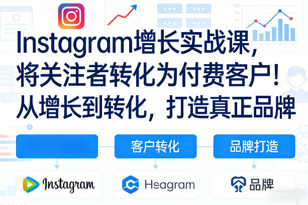 Instagram增长实战课,将关注者转化为付费客户!从增长到转化,打造真正品牌(双语字幕)-精品虚拟资源库