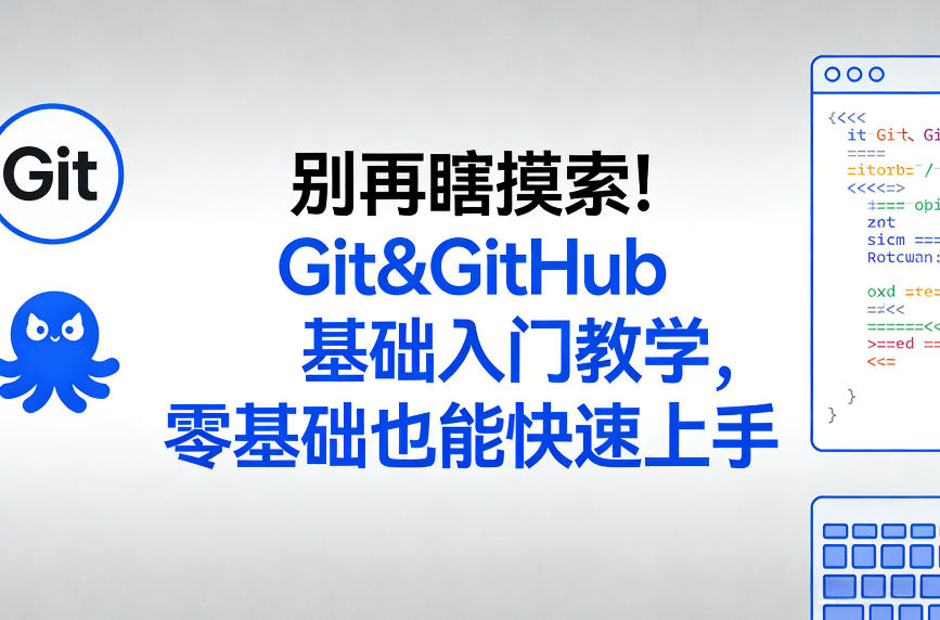 别再瞎摸索！Git&GitHub基础入门教学，零基础也能快速上手-精品虚拟资源库