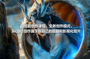 AI短剧创作课程，全新创作模式，从0到1创作属于你自己的短剧和影视化短片-精品虚拟资源库