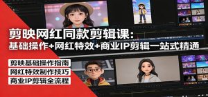 剪映网红同款剪辑：基础操作+网红特效+商业IP剪辑一站式精通-精品虚拟资源库