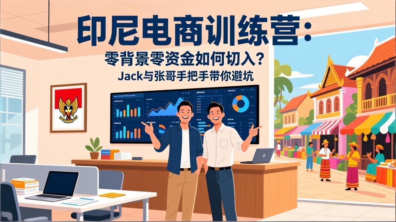 印尼电商训练营：零背景零资金如何切入？Jack与张哥手把手带你避坑-精品虚拟资源库