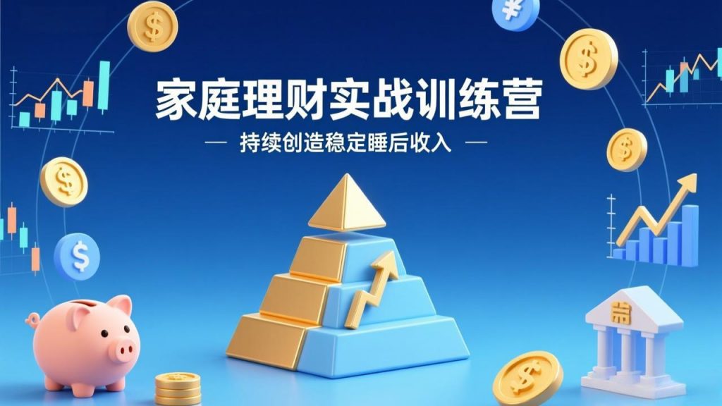 家庭理财实战训练营：从0到1建体系，三阶进阶层层递进，助你持续创造稳定睡后收入-精品虚拟资源库