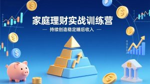 家庭理财实战训练营:从0到1建体系,三阶进阶层层递进,助你持续创造稳定睡后收入-精品虚拟资源库