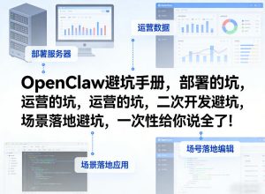 OpenClaw小龙虾避坑手册,部署的坑,运营的坑,二次开发避坑,场景落地避坑,一次性给你说全了!-精品虚拟资源库