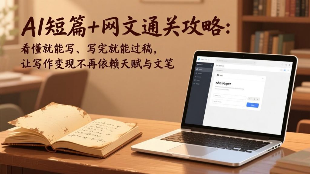 AI短篇+网文通关攻略：看懂就能写、写完就能过稿，让写作变现不再依赖天赋与文笔-精品虚拟资源库