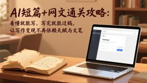 AI短篇+网文通关攻略：看懂就能写、写完就能过稿，让写作变现不再依赖天赋与文笔-精品虚拟资源库