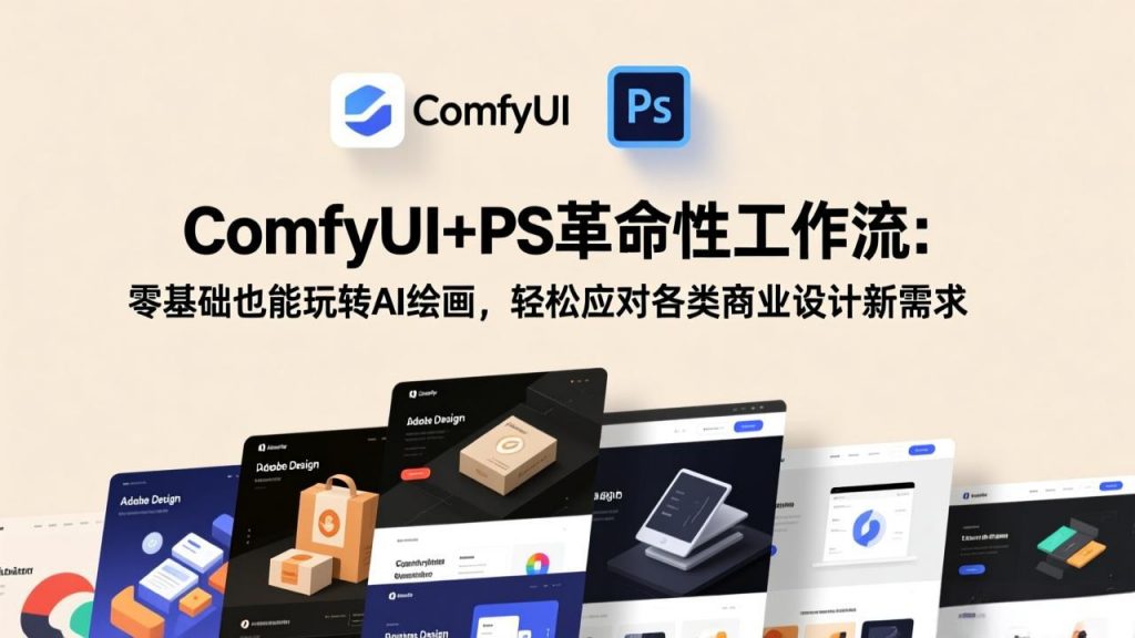 ComfyUI+PS革命性工作流:零基础也能玩转AI绘画,轻松应对各类商业设计新需求-精品虚拟资源库
