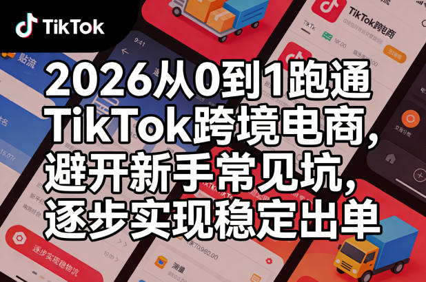 2026从0到1跑通TikTok跨境电商，避开新手常见坑，逐步实现稳定出单(更新0414)-精品虚拟资源库
