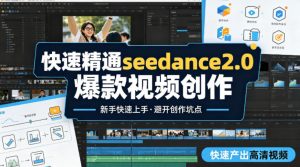 快速精通seedance2.0爆款视频创作，快速产出高清视频，避开大量创作坑点，新手也能快速上手-精品虚拟资源库