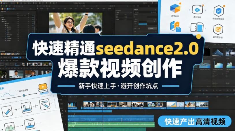 快速精通seedance2.0爆款视频创作，快速产出高清视频，避开大量创作坑点，新手也能快速上手-精品虚拟资源库
