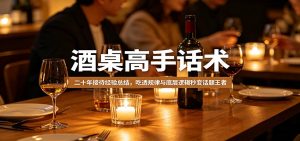 酒桌高手话术：二十年接待经验总结，吃透规律与底层逻辑秒变话题王者-精品虚拟资源库