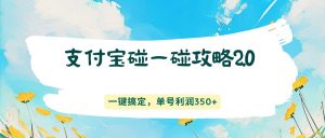 支付宝碰一碰攻略2.0，一键搞定，单号利润350+-精品虚拟资源库