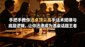 付费文章：手把手教你酒桌顶尖高手话术规律与底层逻辑，让你迅速成为酒桌话题王者(二十年全网独家经验分享)-精品虚拟资源库