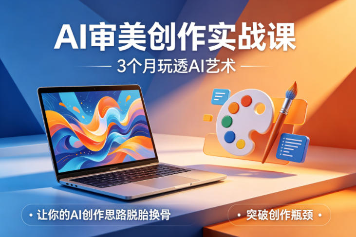 AI审美创作实战课，3个月玩透AI艺术，让你的AI创作思路脱胎换骨，突破创作瓶颈-精品虚拟资源库