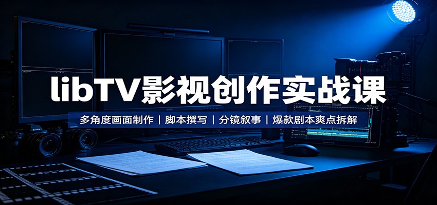 libTV影视创作实战课：多角度画面制作，脚本撰写，分镜叙事，爆款剧本爽点拆解-精品虚拟资源库