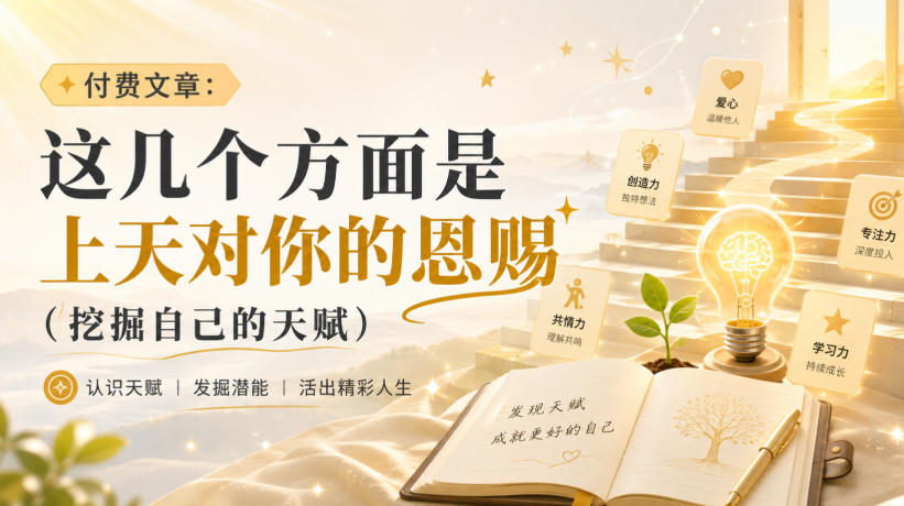 付费文章：这几个方面是上天对你的恩赐(挖掘自己的天赋)-精品虚拟资源库