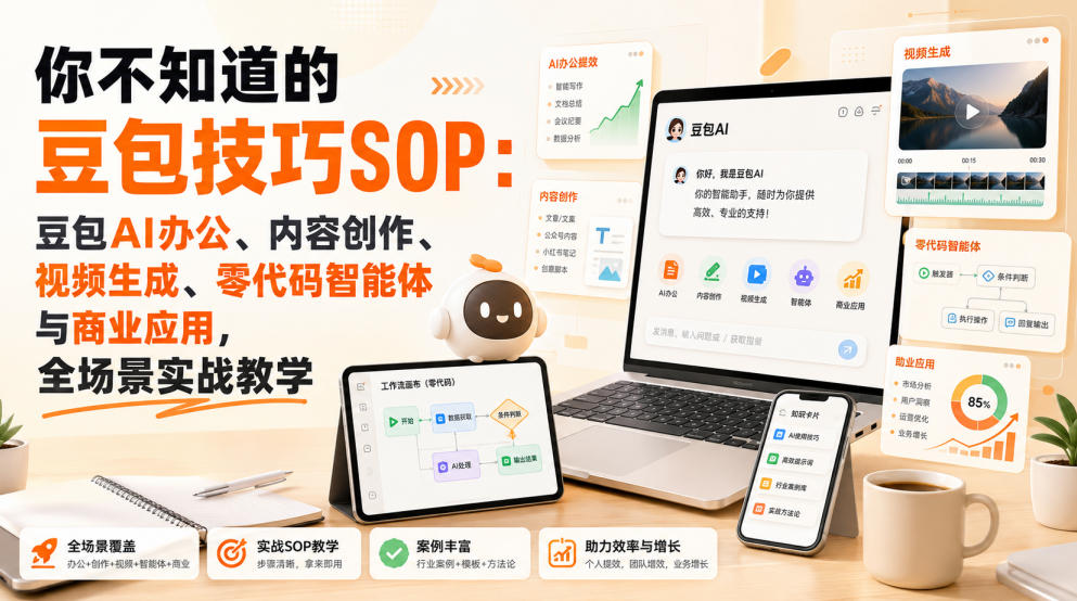 你不知道的豆包技巧SOP:豆包AI办公、内容创作、视频生成、零代码智能体与商业应用,全场景实战教学-精品虚拟资源库