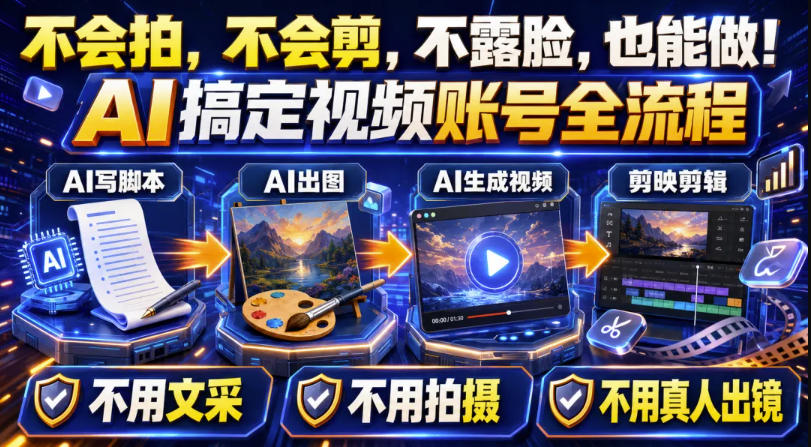 AI短视频起号实战项目，用AI做视频起号，45天涨粉12W，一条广告8.5k，广告接到手软，引流、变现两不误！-精品虚拟资源库