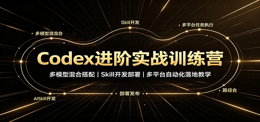 Codex进阶实战训练营：多模型混合搭配，Skill开发部署，多平台自动化落地教学-精品虚拟资源库