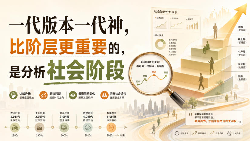 付费文章：一代版本一代神，比阶层更重要的，是分析社会阶段-精品虚拟资源库