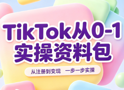 TikTok从0-1实操资料包：养号SOP+爆款公式+投流手册-精品虚拟资源库