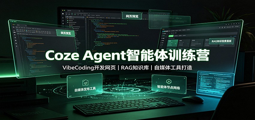 Coze Agent智能体训练营：VibeCoding开发网页，RAG知识库，自媒体工具打造-精品虚拟资源库