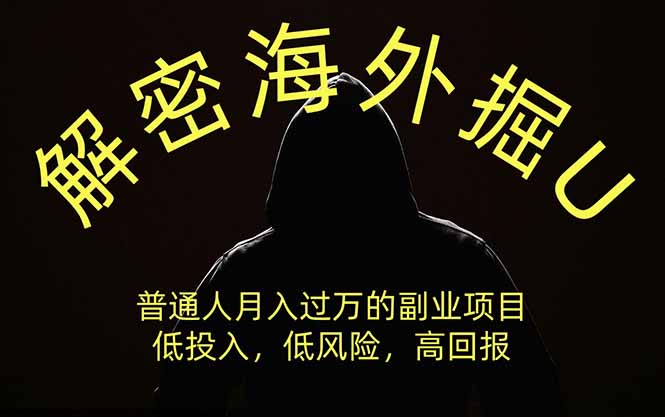 解密海外掘U，普通人月入过万的副业项目，低投入、低风险高回报，没有之一-精品虚拟资源库