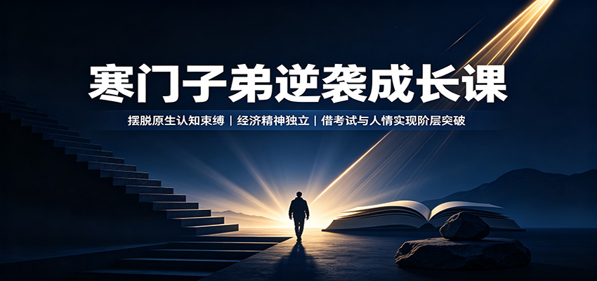 寒门子弟逆袭成长课：摆脱原生认知束缚，经济精神独立，借考试与人情实现阶层突破-精品虚拟资源库