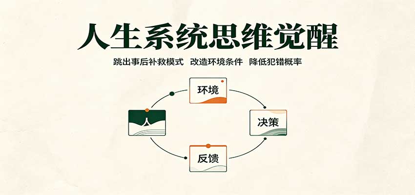 人生系统思维觉醒：跳出事后补救模式，改造环境条件，降低犯错概率-精品虚拟资源库