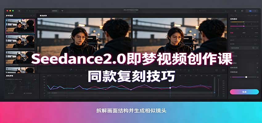 Seedance2.0即梦视频创作课：剧本式视频制作，同款复刻技巧，多行业案例落地教学-精品虚拟资源库