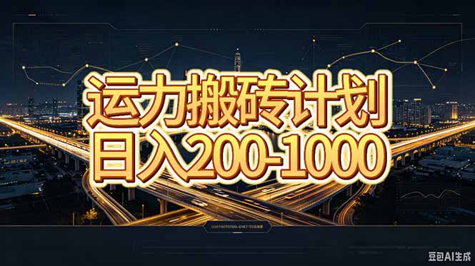 运力搬砖，风口项目。当日收益稳定200-1000。 每天仅需一小时，新人轻松上手。-精品虚拟资源库