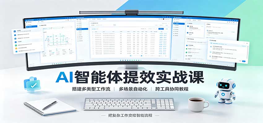 AI智能体提效实战课：搭建多类型工作流，多场景自动化，跨工具协同教程-精品虚拟资源库