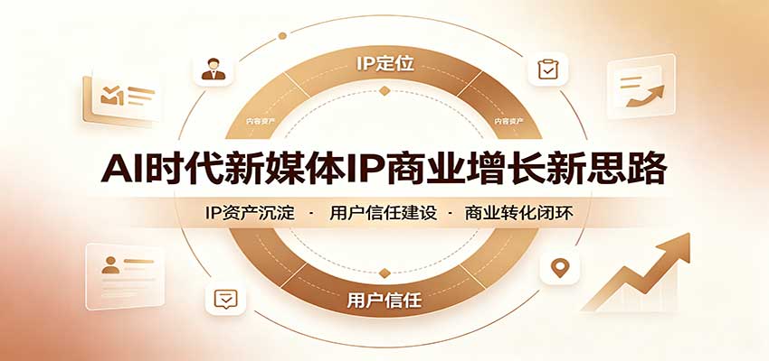 AI时代新媒体IP商业增长新思路:摒弃复杂运营套路,用极简思维打通获客路径-精品虚拟资源库