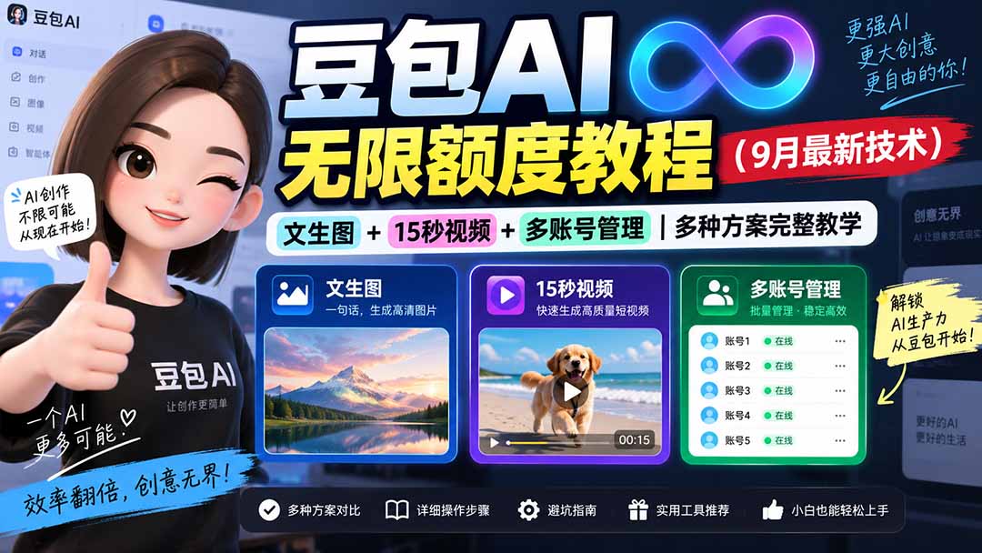豆包AI无限额度教程(9月最新技术-精品虚拟资源库